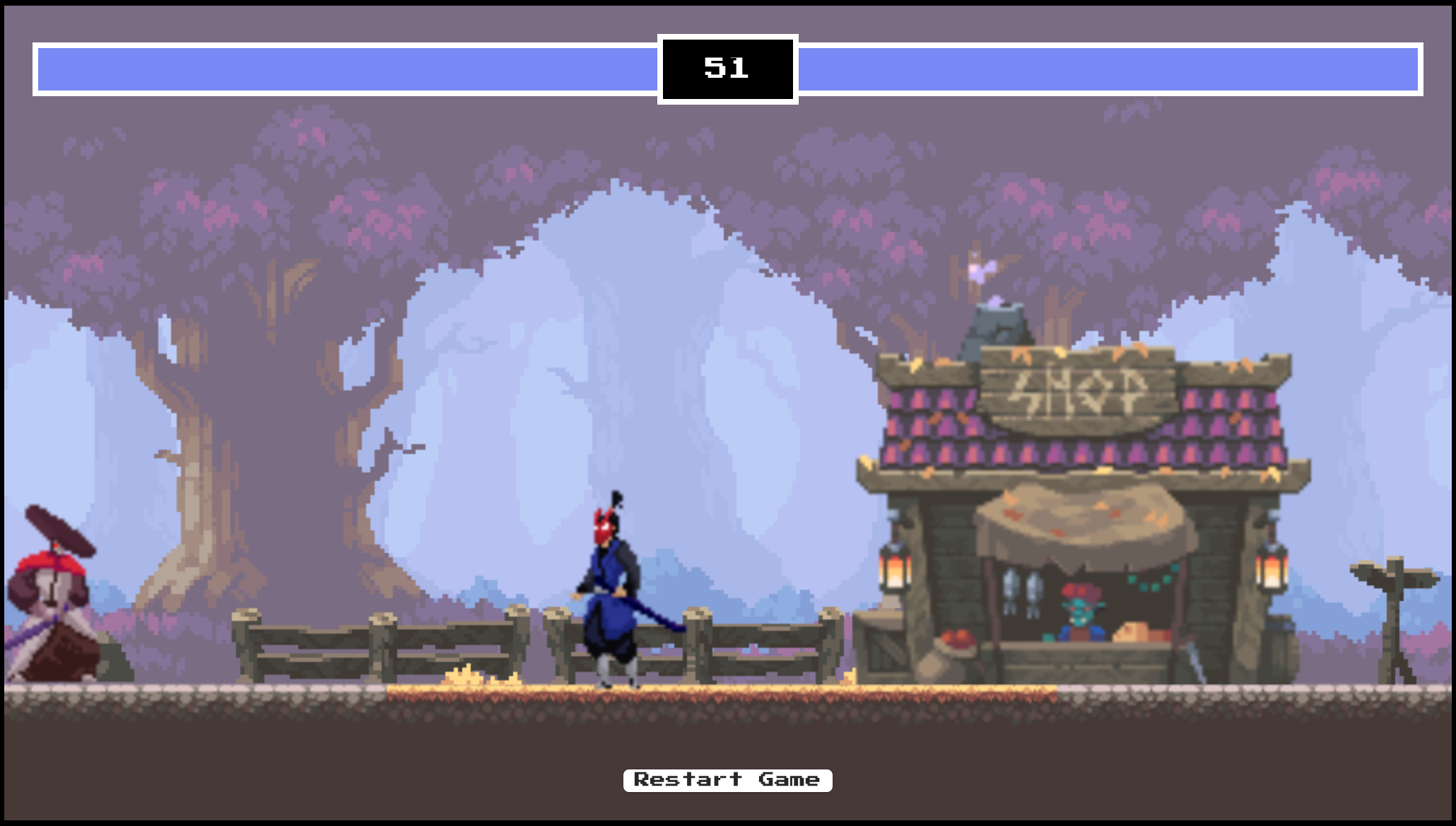 Screenshot of the animated fighting game project